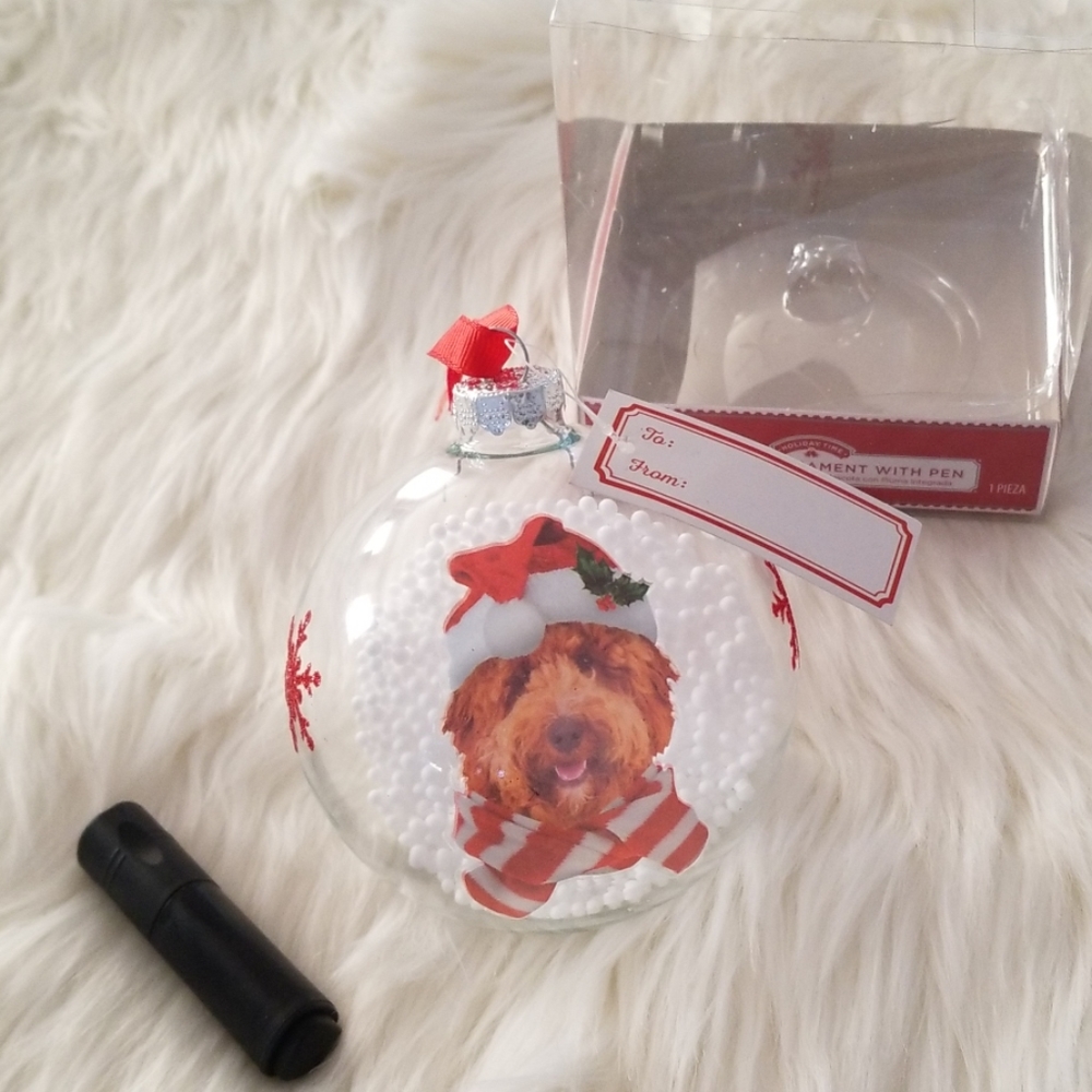 Glass Pet Ornament  with pen to personalize